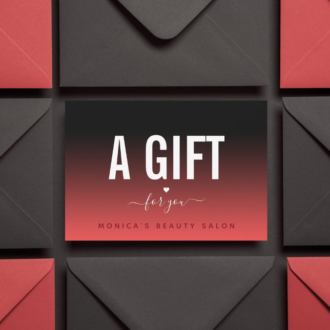 Red Black Ombre Heart Romantic Modern & Elegant    (Creator Uploaded)