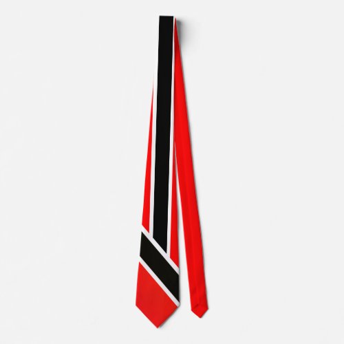 Red  Black on White Tie