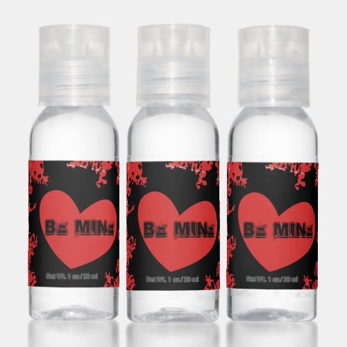 Red  Black Paint Splatter Heart Travel Bottle Set Hand Sanitizer