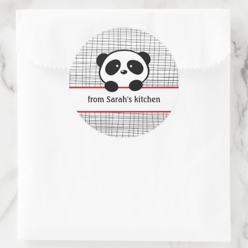 Red Black Panda From the Kitchen Baking Stickers
