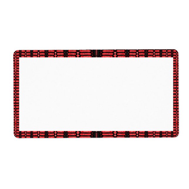 red black pattern label (Front)
