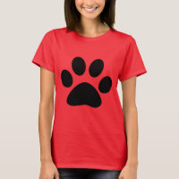 Red Black Paw Print Pattern Cute Modern Stylish