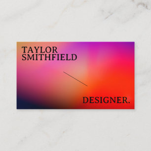 Red Black Pearl Typography Gradient Business Card