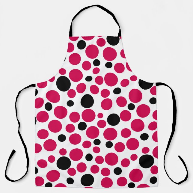 red black peas retro on white background apron (Front)
