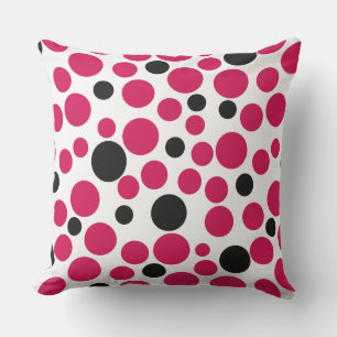 red black peas retro on white background outdoor pillow