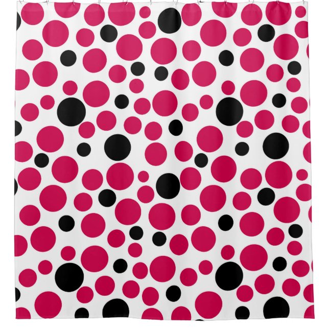 red black peas retro on white background shower curtain (Front)