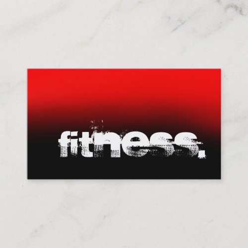 Red Black Personal Trainer Fitness Business Card