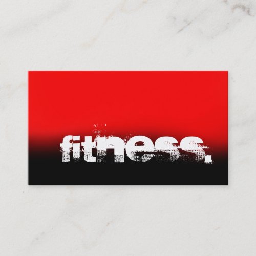 Red Black Personal Trainer Fitness Business Card