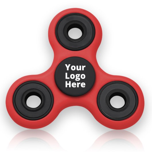 Red & Black Personalized Fidget Spinner Toy (Front)