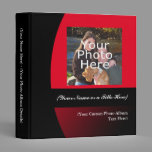 Red/Black Personalized Photo Album Binder