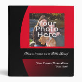 Red/Black Personalized Photo Album Binder (Front)