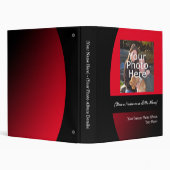 Red/Black Personalized Photo Album Binder (Background)