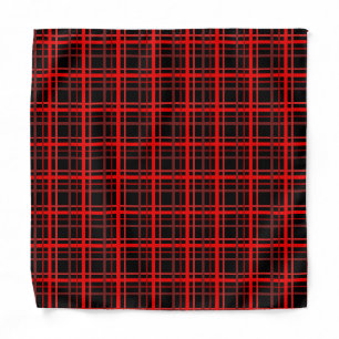 Red & Black Plaid Bandana