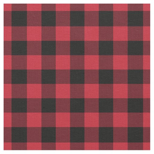Red & Black Plaid Gingham Fabric