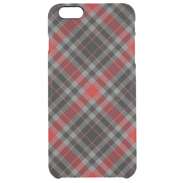 Red Black Plaid iPhone 6 Apple Deflector case (Back)