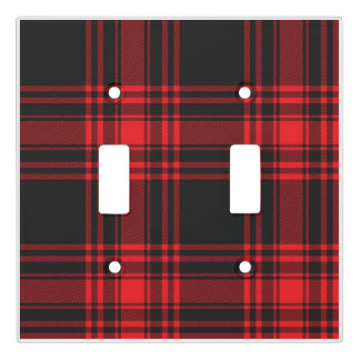 Red & Black Plaid Light Switch Cover