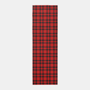 Red Black Plaid Pattern Outdoor Rug