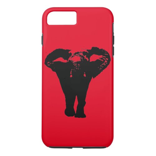 Red Black Pop Art Elephant iPhone 7 Plus Case
