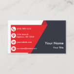 Red Black Professional Business Card