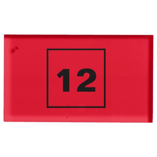Red black professional simple modern bold place card holder