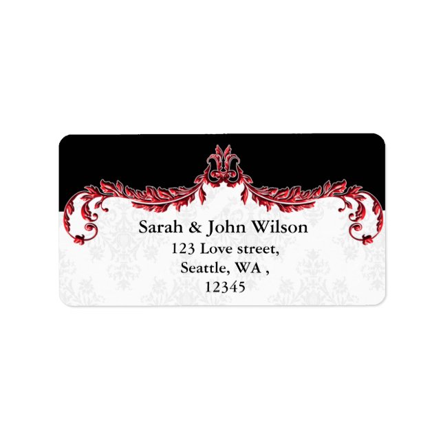 red black return address label (Front)