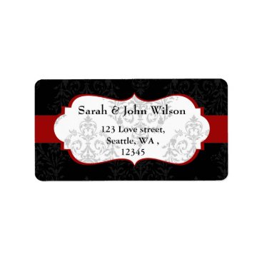 red black  ,return address label