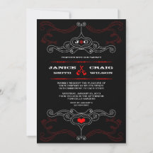 Red & Black Rock 'n' Roll Music Themed Wedding