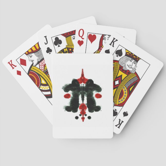 Red & Black Rorschach Art 7/20/14 Poker Cards (Back)