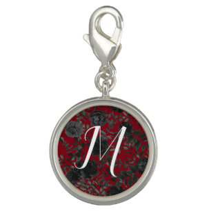Red Black Rose Gothic Wedding Charm