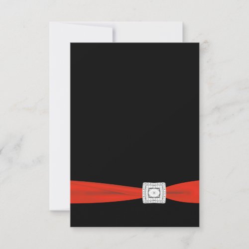 Red Black RSVP Card