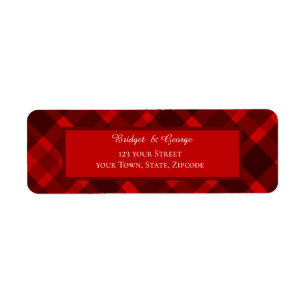 red black scottish celtic tartan wedding pattern label