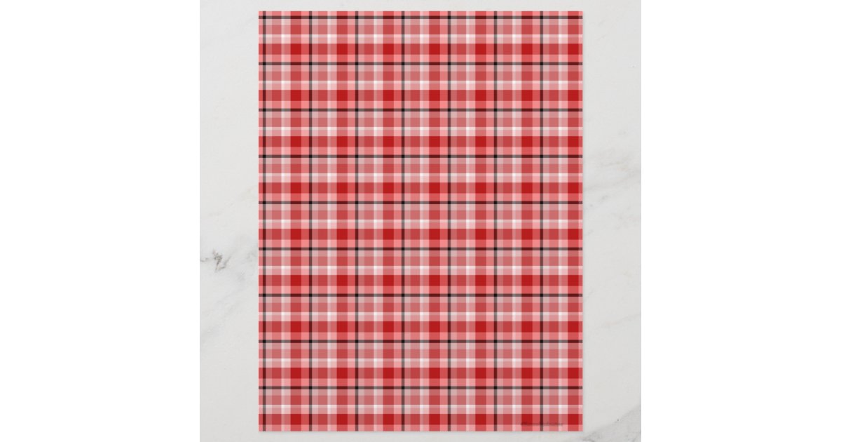 Red Black Scrapbook Paper | Zazzle