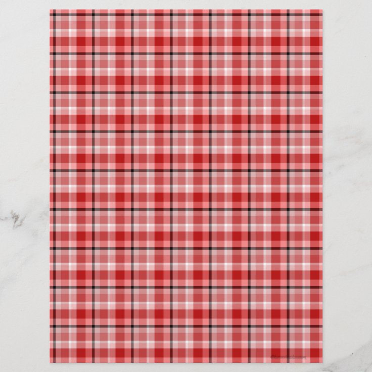 Red Black Scrapbook Paper | Zazzle