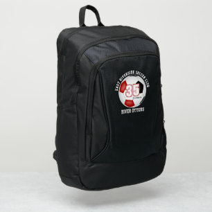 red black soccer club team colors kids port authority® backpack