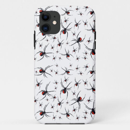 Red  Black Spider Pattern  iPhone 11 Case