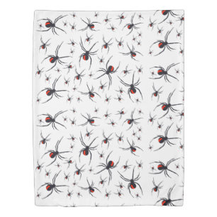 Red & Black Spider Pattern    Duvet Cover