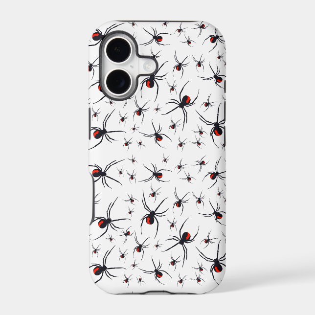 Red & Black Spider Pattern  Iphone Case (Back)