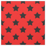 Red Black Stars Pattern Decorative Textile Fabric