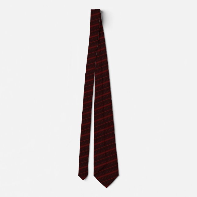Red & Black Striped Neck Tie (Back)