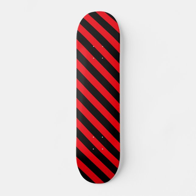 Red Black Striped Skateboard (Front)