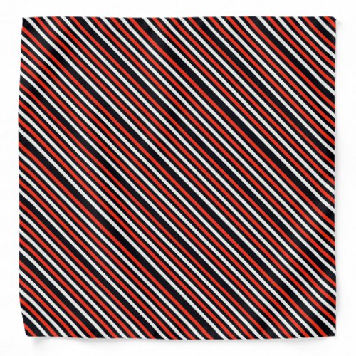 Red Black Stripes Bandana