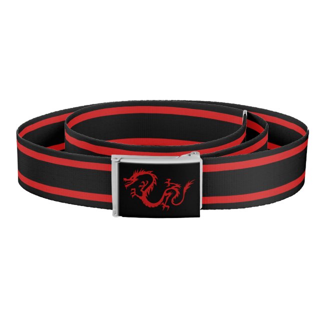 Red Black Stripes Dragon Belt (Coil)
