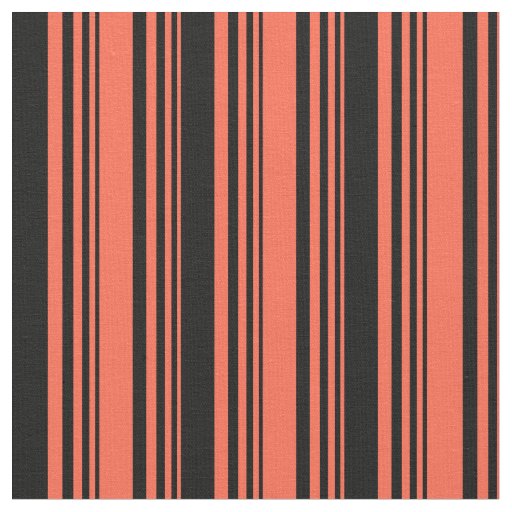 Red & Black Stripes Fabric