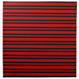 Red Black Stripes Pattern Cloth Napkin