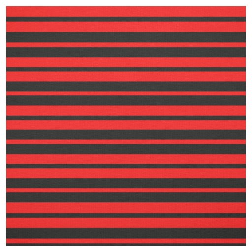 Red Black Stripes Pattern Design Fabric