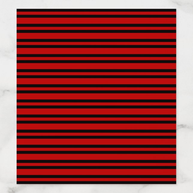 Red Black Stripes Pattern Envelope Liner (Design)