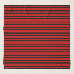 Red Black Stripes Pattern Scarf