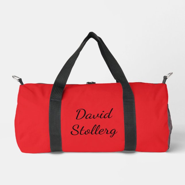 Red & Black Stylish  Duffle Bag (Front)