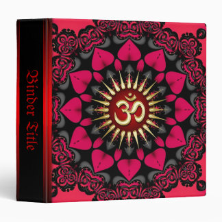 Red+Black Sunflower Aum Om Album Binder