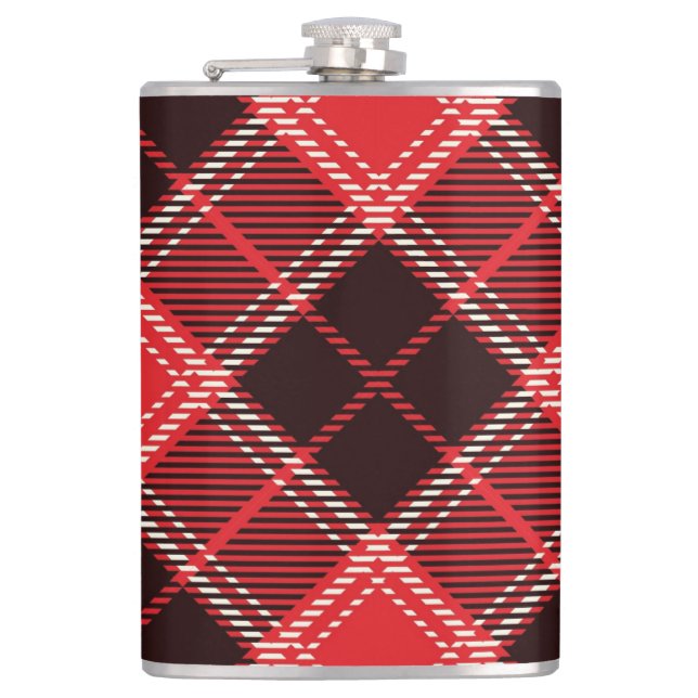 Red  Black Tartan  Flask (Front)